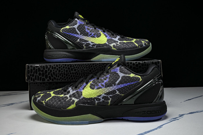 IQ6261-001 KOBE 6 PROTRO BLACK/VENOM GREEN/PURPLE VENOM