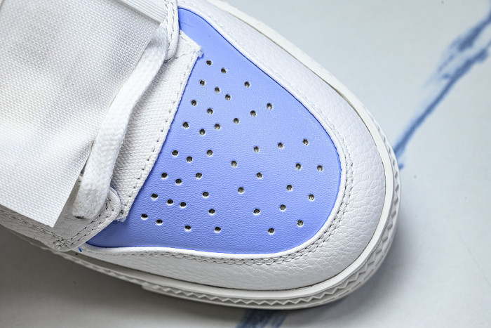THICK-SOLED MULTI-COLOR CASUAL SPORTS SHOES WHITE/BLUE/WHITE