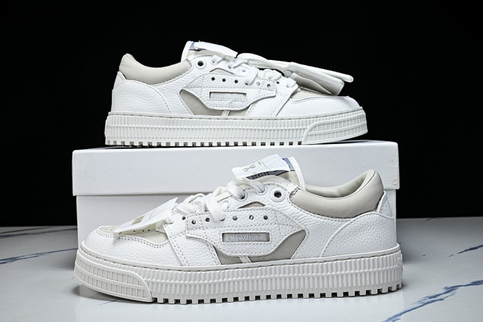THICK-SOLED MULTI-COLOR CASUAL SPORTS SHOES WHITE/BEIGE/WHITE