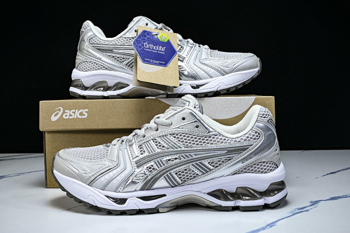 1202A056-021 GEL KAYANO 14 SPORTY AND CASUAL BREATHABLE RUNNING SHOES LIGHT GRAY/GREY
