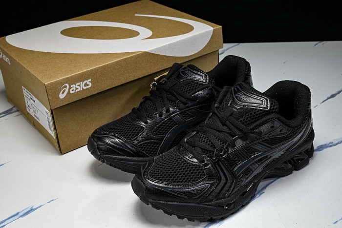 1201A019-001 GEL KAYANO 14 SPORTY AND CASUAL BREATHABLE RUNNING SHOES BLACK/INKINESS