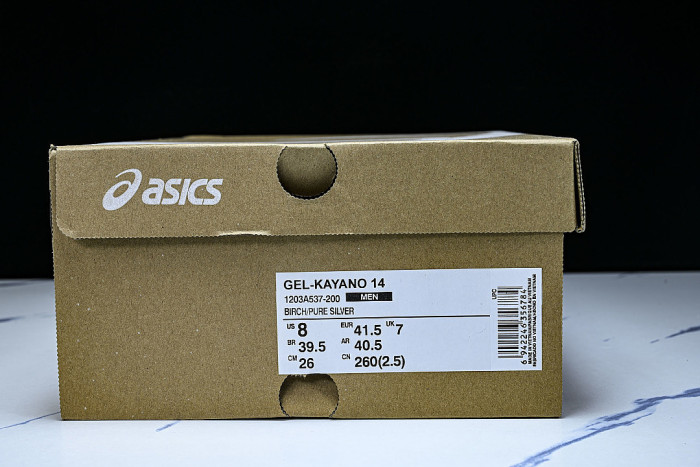 1203A537-200 GEL KAYANO 14 SPORTY AND CASUAL BREATHABLE RUNNING SHOES GOLDEN/WHITE