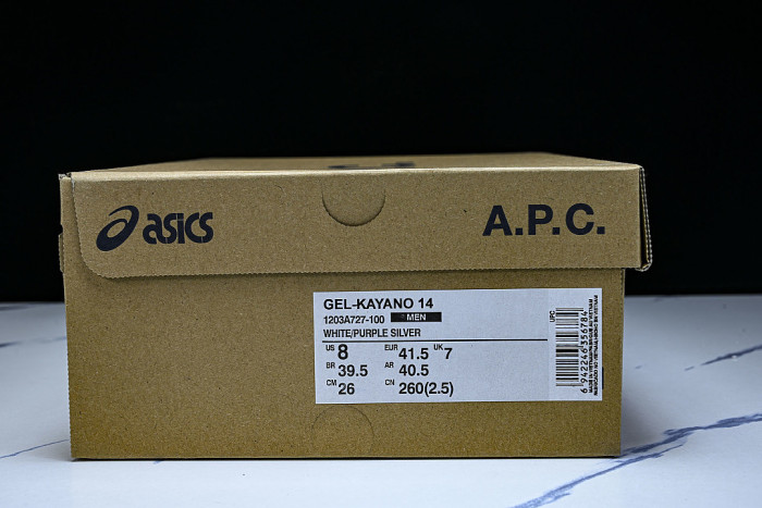 1203A727-100 GEL-KAYANO 14 WHITE/PURE SILVER