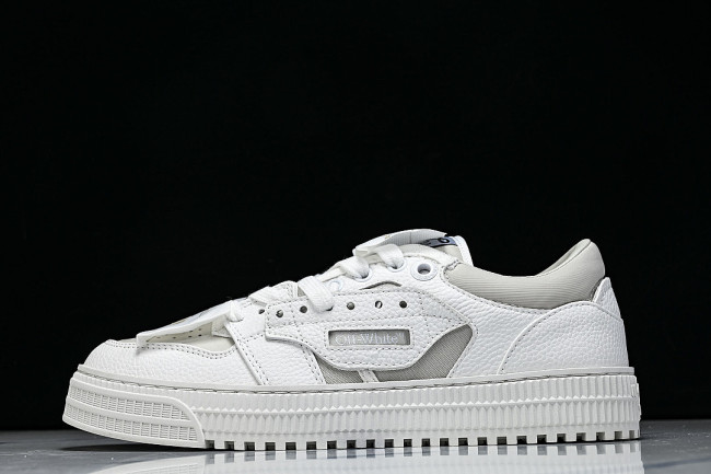 THICK-SOLED MULTI-COLOR CASUAL SPORTS SHOES WHITE/BEIGE/WHITE