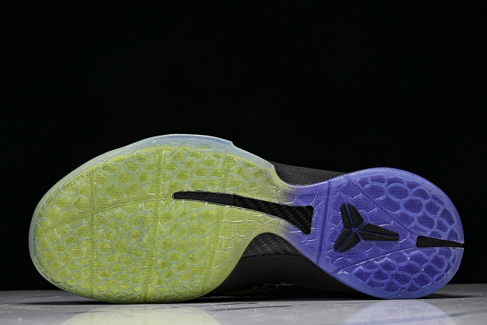 IQ6261-001 KOBE 6 PROTRO BLACK/VENOM GREEN/PURPLE VENOM