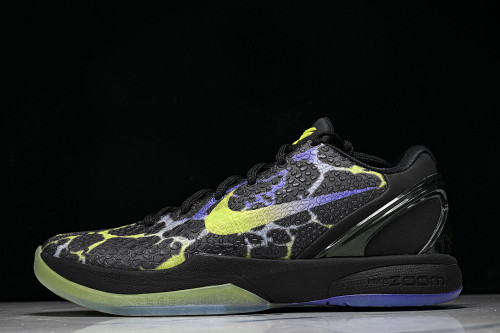 IQ6261-001 KOBE 6 PROTRO BLACK/VENOM GREEN/PURPLE VENOM