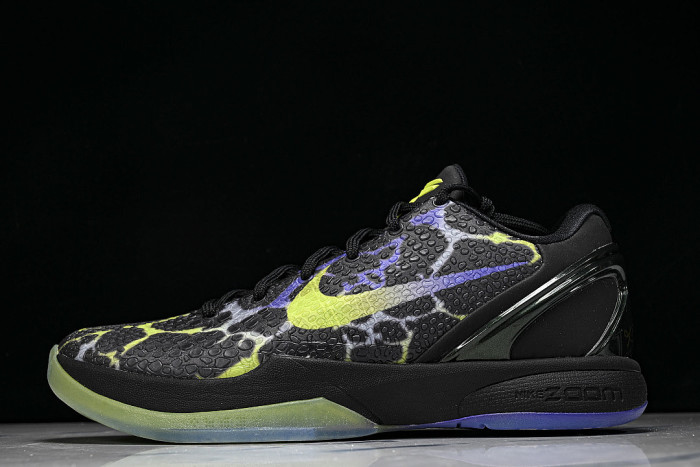 IQ6261-001 KOBE 6 PROTRO BLACK/VENOM GREEN/PURPLE VENOM