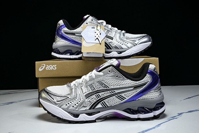 1202A056-111 GEL KAYANO 14 SPORTY AND CASUAL BREATHABLE RUNNING SHOES PURPLE/DARK PURPLE