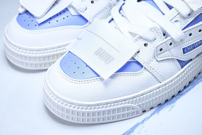 THICK-SOLED MULTI-COLOR CASUAL SPORTS SHOES WHITE/BLUE/WHITE