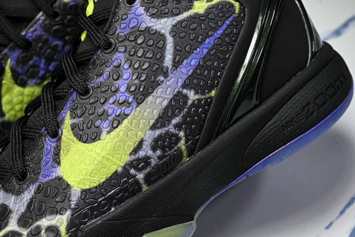 IQ6261-001 KOBE 6 PROTRO BLACK/VENOM GREEN/PURPLE VENOM