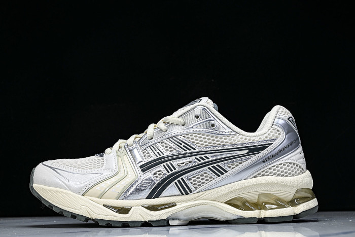 1201A019-200 GEL KAYANO 14 SPORTY AND CASUAL BREATHABLE RUNNING SHOES WHITE/BEIGE