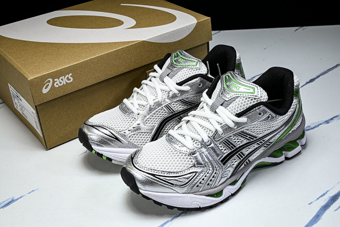 1201A019-110 GEL KAYANO 14 SPORTY AND CASUAL BREATHABLE RUNNING SHOES DARK GREEN/GREEN