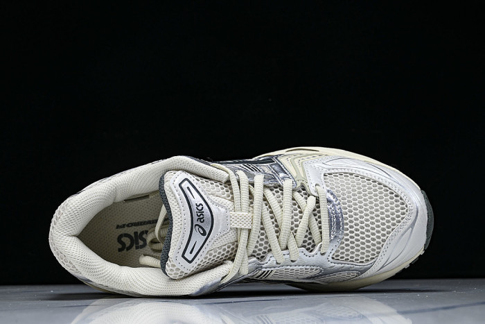 1201A019-200 GEL KAYANO 14 SPORTY AND CASUAL BREATHABLE RUNNING SHOES WHITE/BEIGE