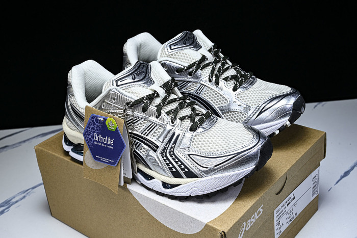 1203A566-100 GEL KAYANO 14 SPORTY AND CASUAL BREATHABLE RUNNING SHOES BEIGE/OFF WHITE