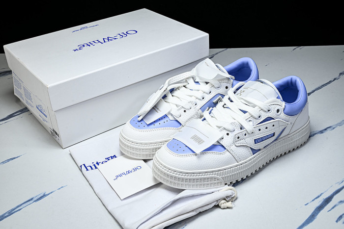 THICK-SOLED MULTI-COLOR CASUAL SPORTS SHOES WHITE/BLUE/WHITE