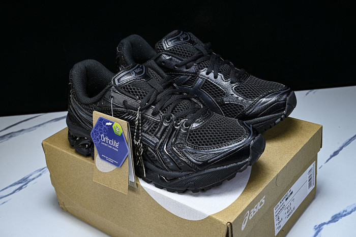 1201A019-001 GEL KAYANO 14 SPORTY AND CASUAL BREATHABLE RUNNING SHOES BLACK/INKINESS