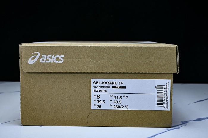 1201A019-200 GEL KAYANO 14 SPORTY AND CASUAL BREATHABLE RUNNING SHOES WHITE/BEIGE