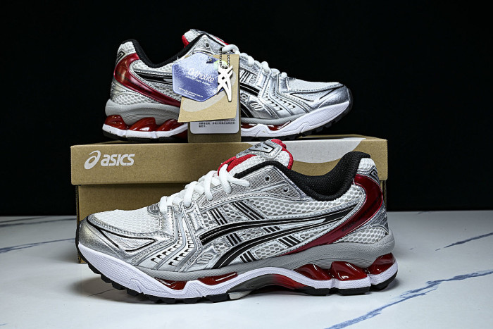 1201A019-103 GEL KAYANO 14 SPORTY AND CASUAL BREATHABLE RUNNING SHOES WINE RED/CLARET RED