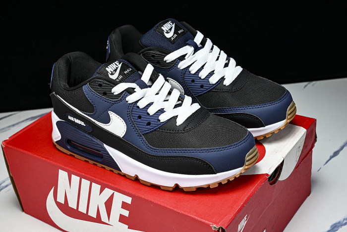 FB9658-400 AIR MAX 90 MIDNIGHT NAVY/BLACK/GUM MEDIUM BROWN/WHITE