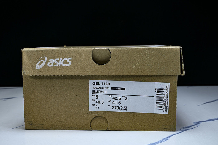 1203A609-101 NEW STYLE GEL 1130 RETRO BREATHABLE SPORTS CASUAL SHOES DARK BLUE/BEIGE