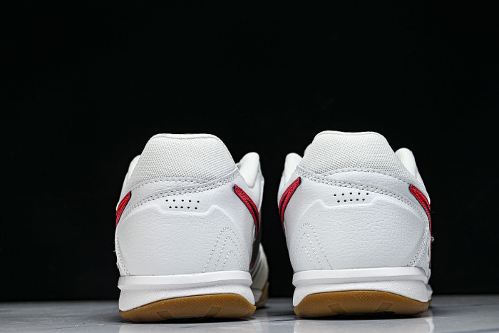 HQ6019-104 GATO LOW-TOP CASUAL LIFESTYLE SHOES SUMMIT WHITE/BRIGHT CRIMSON/MEDIUM BROWN/BLACK