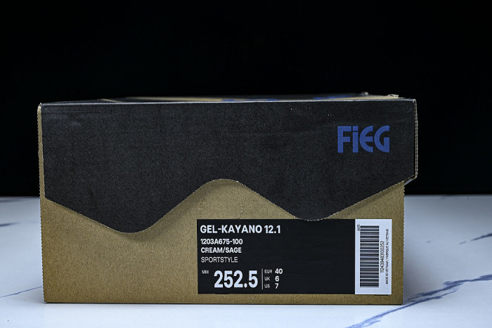 1203A675-100 GEL-KAYANO 12.1 CREAM/SAGE