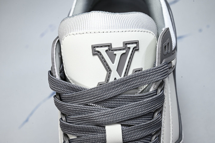 MAN TRAINER SPORTY LACE UP LOW TOP CASUAL SNEAKERS DARK GRAY/CONCRETE GREY