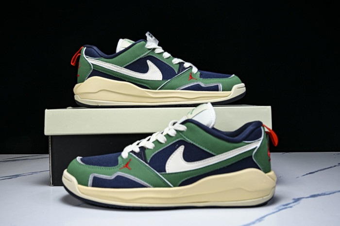 HJ6777-400 JORDAN CMFT ERA LOW-TOP RETRO CASUAL SPORTS SHOES GREEN/BLUE/WHITE