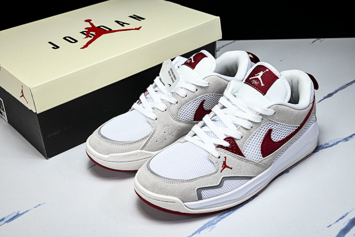 HJ6777-116 JORDAN CMFT ERA LOW-TOP RETRO CASUAL SPORTS SHOES WHITE/SAIL/BLACK/VARSITY RED