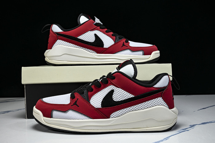 HJ6777-106 JORDAN CMFT ERA LOW-TOP RETRO CASUAL SPORTS SHOES WHITE/VARSITY RED/SAIL/BLACK