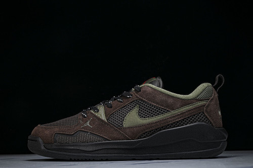 HJ6777-200 JORDAN CMFT ERA LOW-TOP RETRO CASUAL SPORTS SHOES BAROQUE BROWN/BLACK/GYM RED