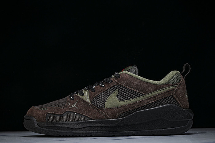 HJ6777-200 JORDAN CMFT ERA LOW-TOP RETRO CASUAL SPORTS SHOES BAROQUE BROWN/BLACK/GYM RED