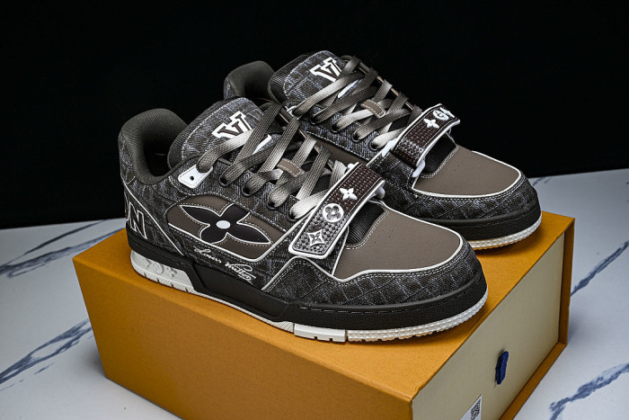 2026 NEW STYLE MEN'S SHOES TRAINER LACE UP SPORTS BASKETBALL SHOES BLACK/COFFEE