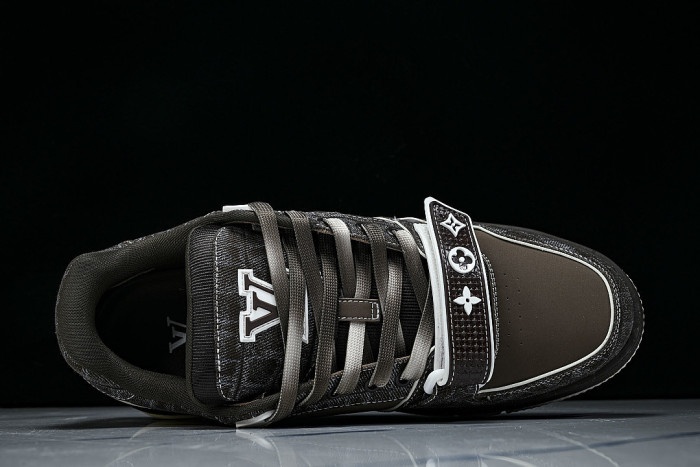 2026 NEW STYLE MEN'S SHOES TRAINER LACE UP SPORTS BASKETBALL SHOES BLACK/COFFEE