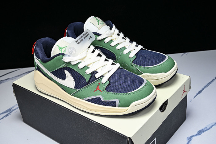HJ6777-400 JORDAN CMFT ERA LOW-TOP RETRO CASUAL SPORTS SHOES GREEN/BLUE/WHITE