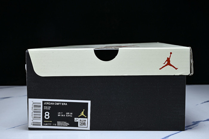 HJ6777-116 JORDAN CMFT ERA LOW-TOP RETRO CASUAL SPORTS SHOES WHITE/SAIL/BLACK/VARSITY RED