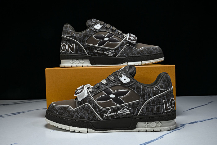 2026 NEW STYLE MEN'S SHOES TRAINER LACE UP SPORTS BASKETBALL SHOES BLACK/COFFEE