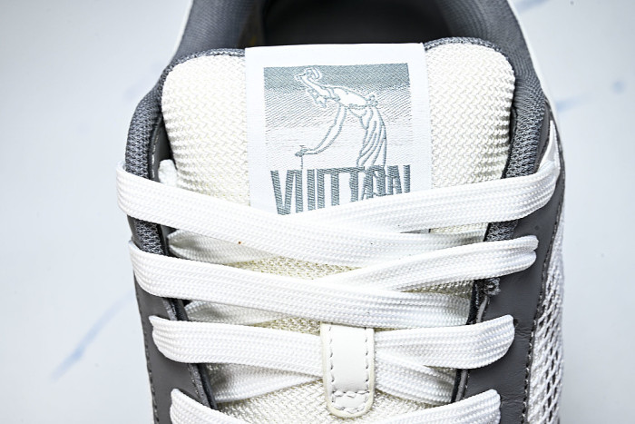 LEATHER SPORTS SHOES WHITE/BLACK/GREY
