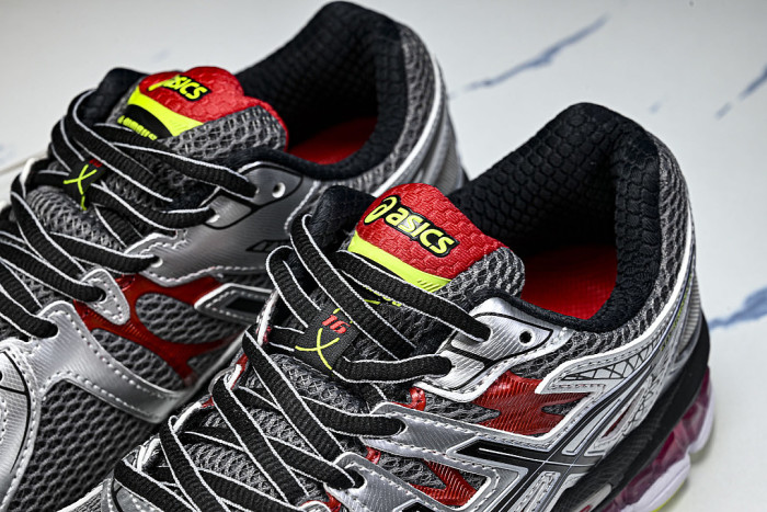 T437N-9790 GEL-NIMBUS 16 SPORTIVE CASUAL RUNNING SHOES GREY/SILVER/RED/BLACK/GREEN