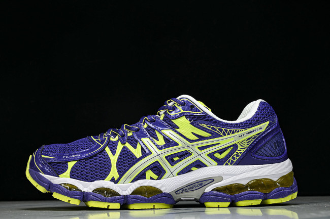 T485N-3697 GEL-NIMBUS 16 SPORTIVE CASUAL RUNNING SHOES PURPLE/GREEN/WHITE