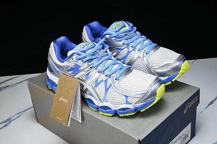 T485N-9101 GEL-NIMBUS 16 SPORTIVE CASUAL RUNNING SHOES WHITE/BLUE/SILVER/GREEN