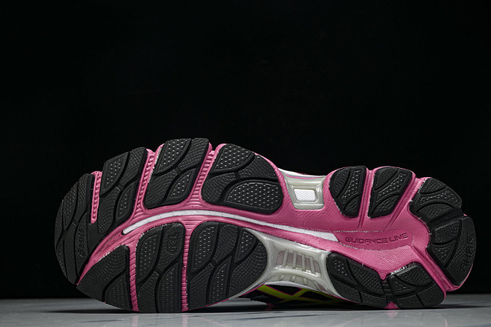 T485N-9005 GEL-NIMBUS 16 SPORTIVE CASUAL RUNNING SHOES BLACK/GREEN/PINK/SILVER