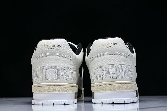 LEATHER SPORTS SHOES WHITE/BLACK/WHITE
