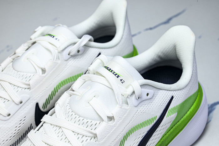 IB1873-107 AIR ZOOM PEGASUS 42 WHITE/NAVY BLUE/GREEN
