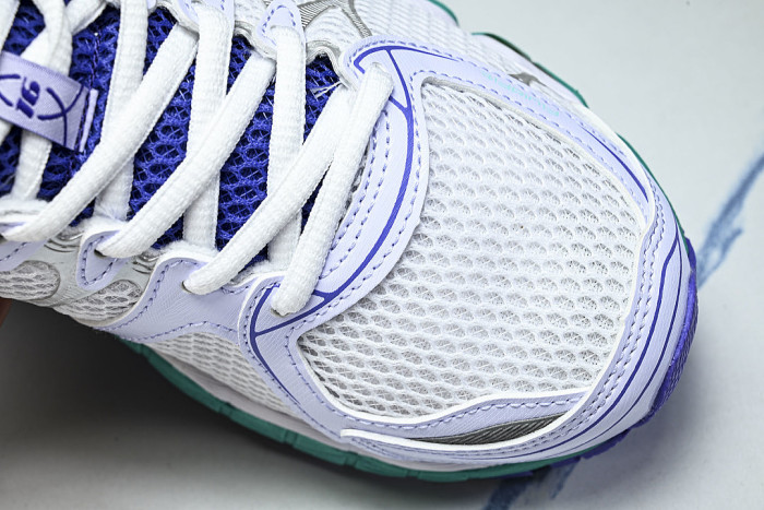 T566N-9101 GEL-NIMBUS 16 SPORTIVE CASUAL RUNNING SHOES WHITE/PURPLE/GREEN