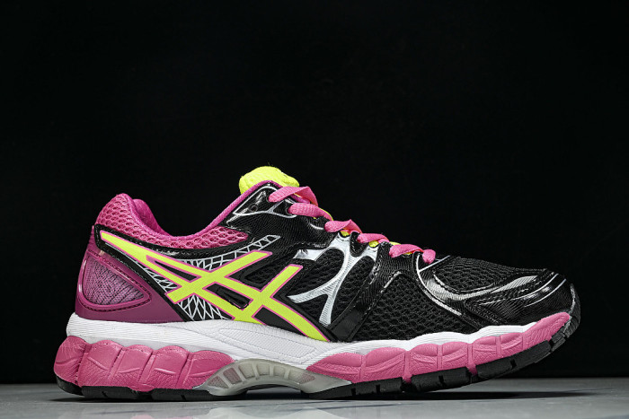 T485N-9005 GEL-NIMBUS 16 SPORTIVE CASUAL RUNNING SHOES BLACK/GREEN/PINK/SILVER