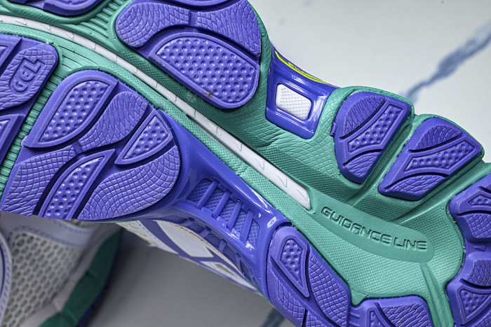 T566N-9101 GEL-NIMBUS 16 SPORTIVE CASUAL RUNNING SHOES WHITE/PURPLE/GREEN