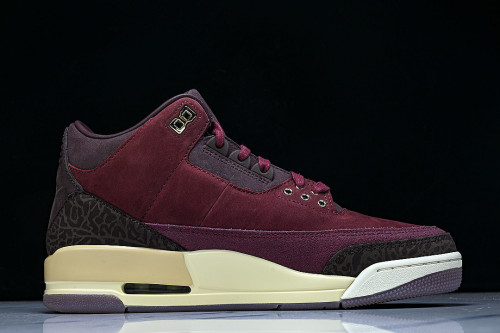 IO7744-600 JORDAN 3 RETRO PRM TEAM RED/METALLIC GOLD/BURGUNDY CRUSH/COCONUT MILK/SMOKEY MAUVE