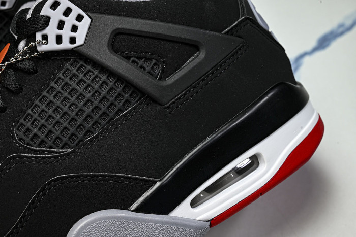 IX8180-001 AIR JORDAN 4 RETRO BRED AJ4 CASUAL SHOES BLACK/INKINESS