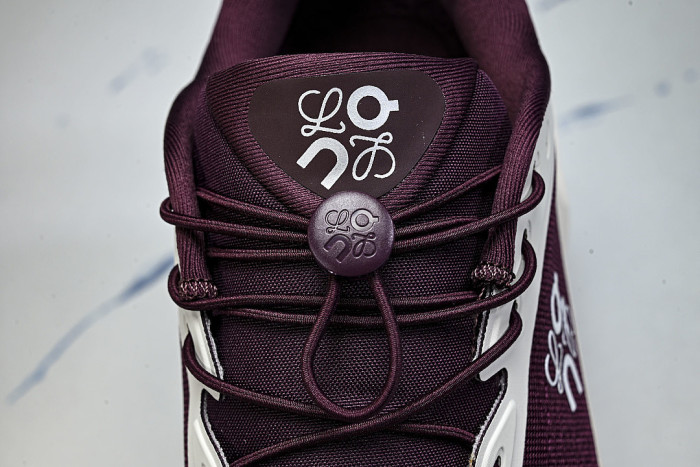 ON RUNNING LEISURE SPORTS SHOES WHITE/WINE RED
